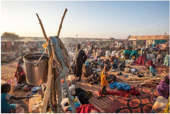 Refugees in the Um Baru camp, North Darfur