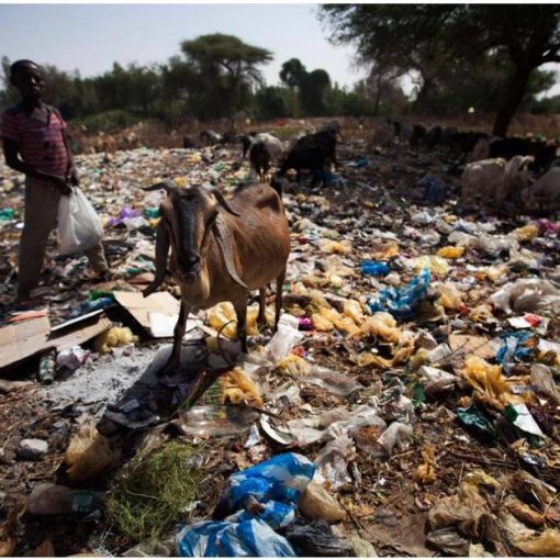 Wild garbage dump in North Darfur Sudan